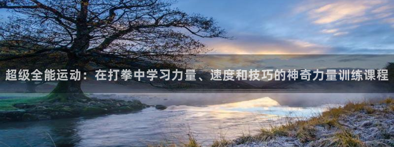 海南征途国际：超级全能运动：在打拳中学习力量、速度和技巧的神